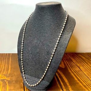 NWT Silver Beaded Necklace